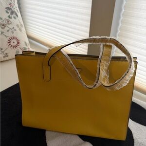 Yellow Structured Tote Bag - Branded Women's Handbag